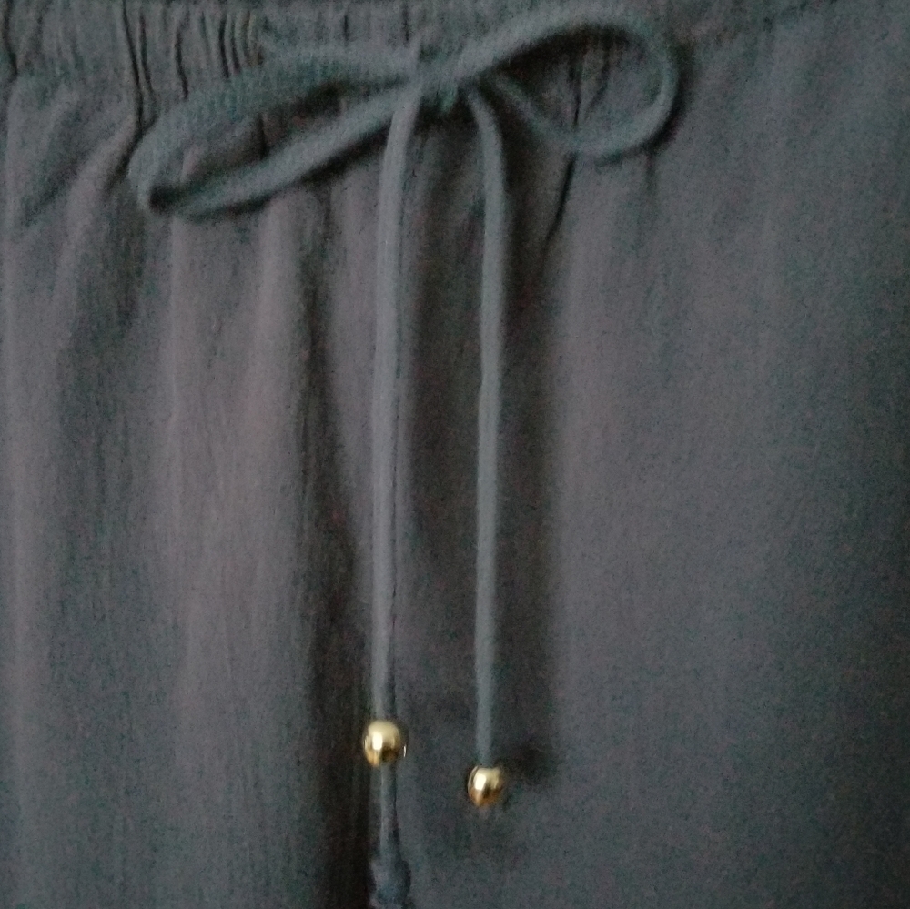 Side Split Summer Pants M Blue - image 4
